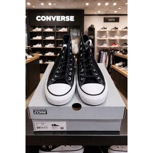 Converse CONS Chuck Taylor Pro High Top Black White Suede Skate Shoes 10M